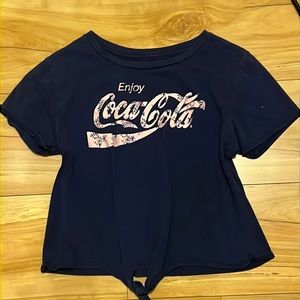 Girls Coca Cola cropped tee